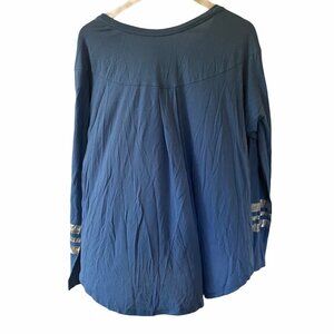 Zelos Long Sleeve Activewear Top Blue Oversized XL Sporty